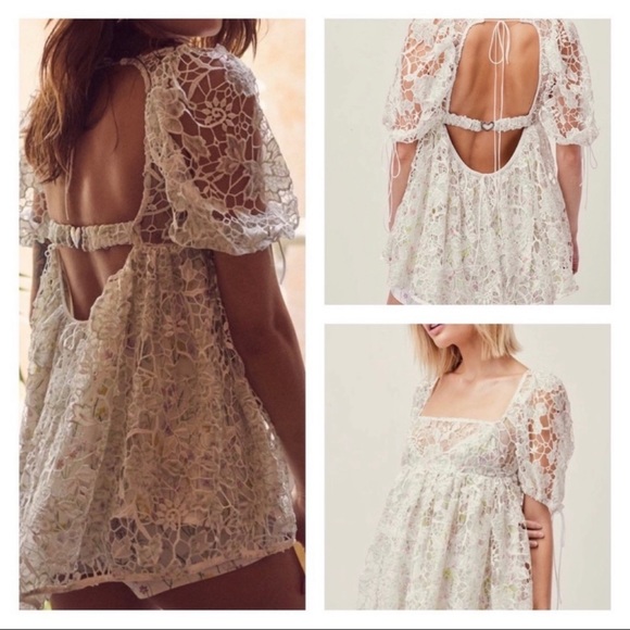 For Love and Lemons Sundae Babydoll Mini Dress - Picture 5 of 11